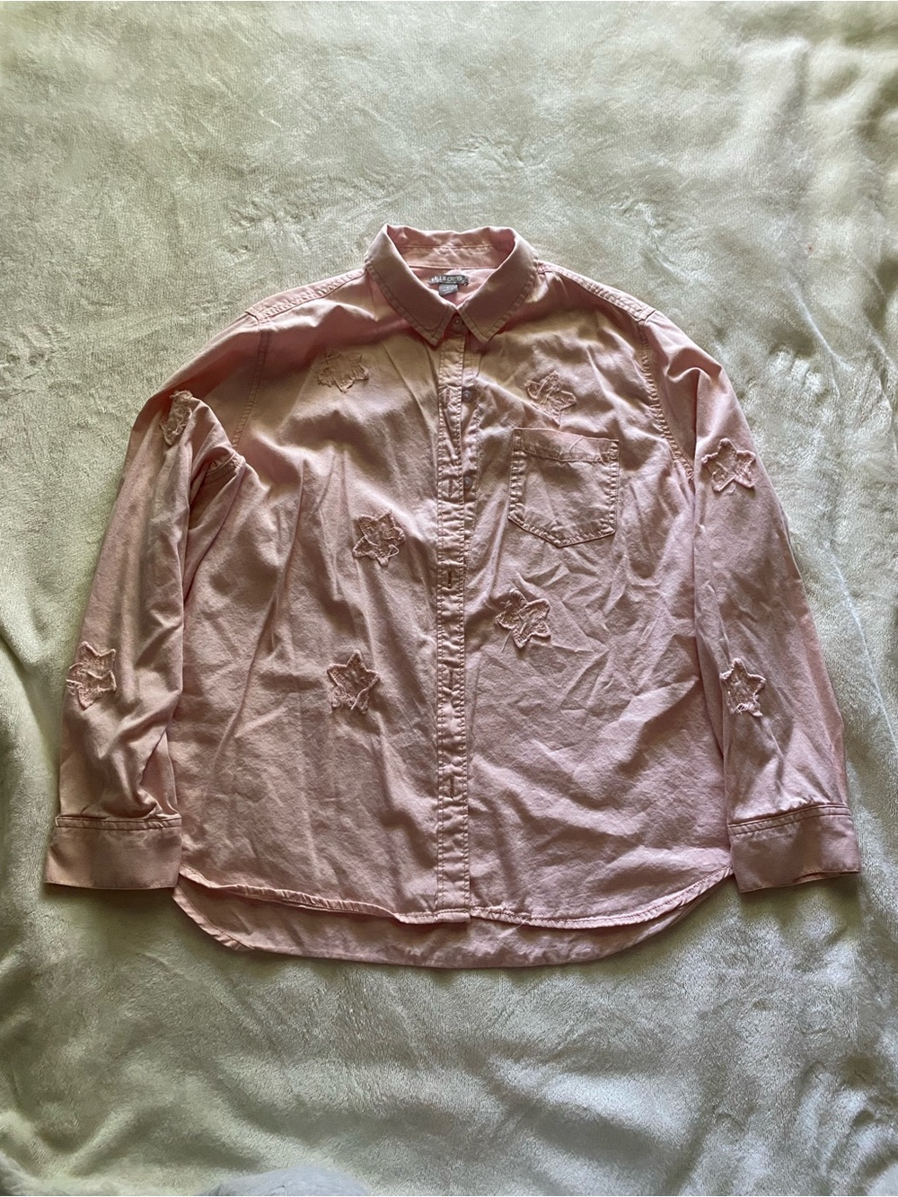 Falls Creek Pink Embroidered Button-Down Shirt